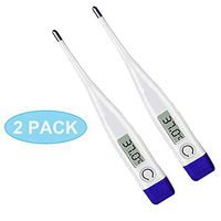 Electronic Digital Thermometer for Adults (2 PCS) - Kids and Infants Thermometer for Oral Rectal Underarm Temperature with LCD Display