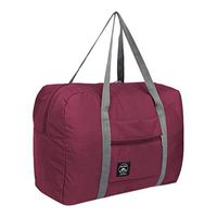 Wadonerful Women Men Travel Bags Fashion Carry on Luggage Bag Large Capacity Top Handle Tote Handbags Solid Color Bags (One Size, Wine Red)