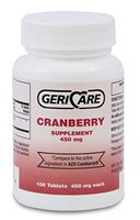 Geri-Care Dietary Supplement Cranberry Extract 450 mg Strength Tablet 100 per Bottle, 845-01 - ONE Bottle