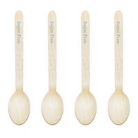 Dress My Cupcake Natural Wood 100-Pack Candy Buffet Spoons DIY Kit, Sugar Free, Baby Blue