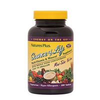NaturesPlus Source of Life Mini-Tabs No Iron - 180 Vegetarian Mini Tablets - Easy to Swallow Natural Whole Food Multivitamin & Mineral Supplement for Health & Energy - 30 Servings