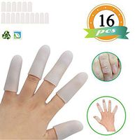 Gel Finger Cots,Finger Cover,Silicones Finger Protectors(16PCS)*Waterproof*Finger Sleeves Great for Finger Arthritis,Finger Craking,Finger Trigger.