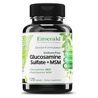 Emerald Labs Glucosamine Sulfate with MSM - Joint Support - Supports Alleviation of Pain, Stiffness, Supports Joint Friction, Supports Cartilage - 120 Capsules