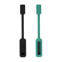 AUTRUN Colorful Replacement Accessory Magnetic Clip Clasp Strap For Fitbit Flex 2 (No Tracker) (Black&Teal)