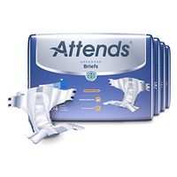 Attends Advanced Briefs with Advanced Dry-Lock Technology for Adult Incontinence Care, Medium, Unisex, 24 Count (Pack of 4)