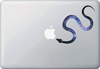 Yadda-Yadda Design Co. Cosmic Snake - Serpent - D1 - Contour Cut and Printed Laptop/MacBook Vinyl Decal YYDC. (4" w x 6" h)