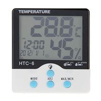 Medical Temperature Thermometers Screen Display Indoor Illuminated Digital Celsius and Fahrenheit Temperature/Hygrometer, Date and Clock Thermometers