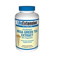 Mega Green Tea Extract (Decaffeinated), 100 vcaps by Life Extension (Pack of 4)