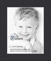 ArtToFrames MAT-21-12x15-Black 12x15 Smooth Black Custom Mat
