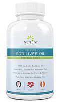 Pure Arctic Cod Liver Oil with Vitamin D 4000 IU | 1000 mg Cod Liver Oil – Promotes Brain, Joint & Cardiovascular Health – 180 Liquid Softgel Capsules