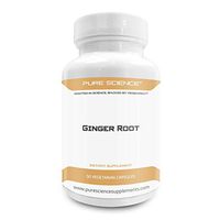Pure Science Ginger Root 700mg - Standardized Extract to 5% Gingerols with 5mg BioPerine (Natural Bioavailability Enhancer for better absorption)  - 50 Vegetarian Capsules