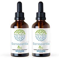 Sarsaparilla A120 (2pcs) Alcohol Herbal Extract Tincture, Super-Concentrated Organic Sarsaparilla (Hemidesmus indicus) Dried Root (2x4 fl oz)