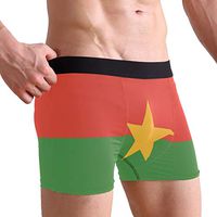 Burkina Faso Flag Men's Sexy Boxer Briefs Stretch Bulge Pouch Underpants Underwear
