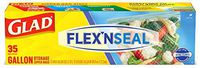 Glad Flex’N Seal Food Storage Bags, Gallon – 35 Count (Package May Vary)