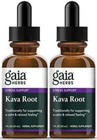 Gaia Herbs Kava Kava Root, Liquid Supplement, 1 Ounce (Pack of 2) - Supports Emotional Balance, Calm & Relaxation, Ecologically Harvested Kava from Vanuatu