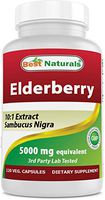Best Naturals Elderberry Sambucus Nigra 5000mg Equivalent 120 Veg Capsules