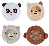INDIGO CHILD : Premium Dual Action Hot or Cold Gel Packs | 4 Pack | Soft Plush Fabric Sleeves |Our Adorable"Zoo Animals Design" | Durable Gel Bead Wrap