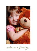 Season's Greetings Photo Insert Card by Plymouth Cards- Pkg 10 (Vertical, White)