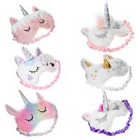 6-pack kids sleep mask for sleeping girls women eye mask covers unicorn game supplies-weighted-cute-eyemasks