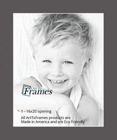 16x20 Cinder / Charcoal Custom Mat for Picture Frame with 12x16 opening size (Mat Only, Frame NOT Included)