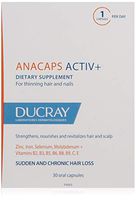 Ducray Anacaps Activ+, Dietary Supplement for Thinning Hair and Nails, 30 Capsules