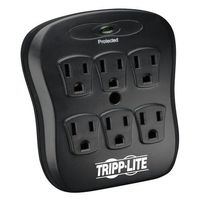 Tripp Lite 6 Outlet Surge Protector Power Strip, Direct Plug in, Black, Lifetime Limited Warranty & $10,000 Insurance (SK6-0B)