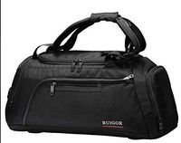 Sport Gym Duffel Bag with Sweat Control Shoe Compartment, Water Resistant, Large Sports Duffle Motion 32 Large by Swiss RUIGOR - Black