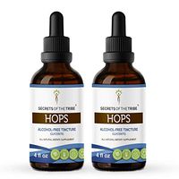 Hops Alcohol-Free Liquid Extract, Organic Hops (Humulus Lupulus) Dried Flower Tincture Supplement (4 FL OZ)