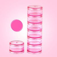 HaiSea Weekly Travel Pill Planner-Monthly Pill Organizer, Daily Month Pill Box-Separate AM/PM Compartments Colors Vary (Pink)