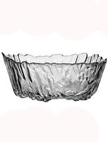 Bowl Transparent Bowl Snow Mountain Personality Stone Grain Japanese Tableware Lead-Free Glass Bowl Household Fruit Bowl Large Salad Bowl Desktop Fruit Plate Decoration 7.5 Inch 1.2L Hotel tableware h