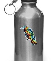 Rainbow Tie Dye Crow - Raven - Vinyl Decal for Water Bottle | Thermos Copyright © Yadda-Yadda Design Co. (2.75"w x 2.25"h) (RAINBOW TIE DYE)