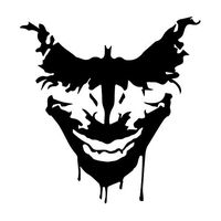 leononlinebox Joker Smile Hidden Batman - Vinyl Decal [12cm Black] Sticker for Car, iPad, Laptop, Helmet