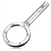 Hand-held 6 LED High Powered Magnifying 2 x Magnifier (Silver)