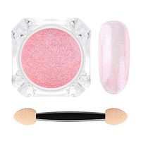 Meidexian888 Nail Brocade Powder Fireworks Magic Mirror Powder Nail Shine Powder+1PC Sponge Stick (D)