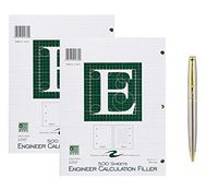Roaring Spring Engineering Filler, 8.5 x 11 Inches, Green, 500 Sheets, 2-Pack (2)