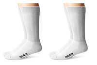 Top Flite Diabetic Non-Binding Cushion Crew Ultra Dri Socks 4 Pair Pack (L - USA Shoe 9-13, White)