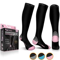 Compression Socks for Men + Women- Graduated, Knee High, Athletic Fit, 20-30mmHg-Medical-Grade Pain-Relief, Better Circulation for Pregnancy, Nursing, Varicose Veins, Swelling, Flight Travel & More