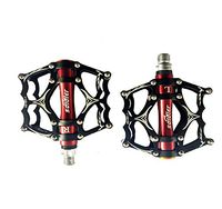 Cinhent Mountain Bike Pedals, Flat Aluminum Alloy Palin Pedal Anti-Skid Pedals Machined 9/16" Cycling Sealed Bearing Pedals