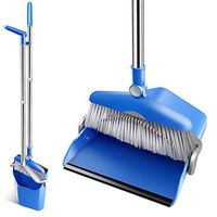 Mastertop Broom and Dustpan Set Indoor or Outdoor Heavy Duty Floor Cleaning Sweep Sets