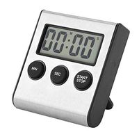 AGAWA Wall Mounted Kitchen Timer Digital LCD Screen Square Cooking Count Up Countdown Alarm,As Shown