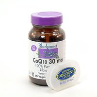 Bundle - 2 Items: 1 Bottle of CoQ10 30 mg by Bluebonnet - 90 Softgels and 1 VDC Pill Box