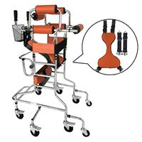 Seniors Folding Standard Walking Frame - 8 Wheels Rising Aid Stable to Prevent Rollover, Adjustable Height - Locking Swivel Wheels, Comfortable Lower Limb Trainer (Size : Men)