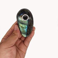 100% Natural Crystal Labradorite Stone Free Smoking Pipe Free