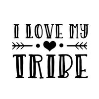I Love My Tribe Vinyl Decal Sticker | Cars Trucks Walls Vans Windows Laptops | Black | 5.5 X 3.9 Inches | KCD1825B