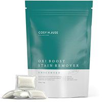 Cosy House Collection Oxi Boost Laundry Pacs Powerful Stain Remover - Unscented - Natural Hypoallergenic Chlorine-Free & Color Safe Formula - For All Machine Types