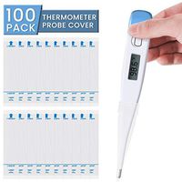 100 Pack Digital Thermometer Probe Covers, Oral Rectal Thermometer Covers - Disposable Digital Thermometer Cover, Safe and Sanitary, Healthy and Universal