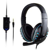 Lemoning New Gaming Headset Voice Control Wired HI-FI Sound Quality for PS4 Black