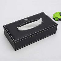 T-ZJHC Car car Tissue Box seat car Interior Supplies Creative Paper Box car with Tray Set, Black Metal Standard