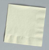 Ivory Beverage Napkin, 2 Ply, Solid (12pks Case)