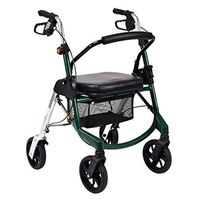 Rolling Walkers Shopping Cart Elderly Helper Home Can Take A Scooter Folding Wheelchair Portable Trolley Gift Can Bear 100 Kg (Color : Green, Size : 655780-92cm)